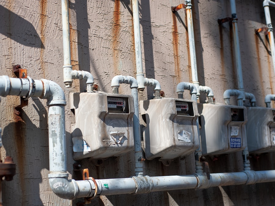 Pool pipework and valves at a filtration unit