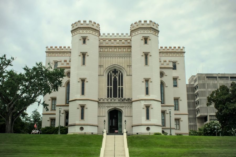 The Old Louisiana State Capitol in Baton Rouge, a Gothic Revival building with castellated towers